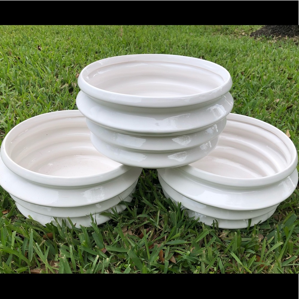 SOLD OUT 11” ceramic planters. Great for indoor/ orchids